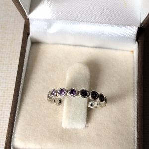 Purple and Silver Ring